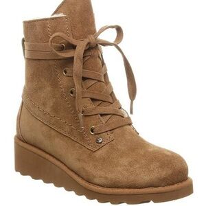 BearPaw Krista Youth Suede Boots in Hickory Size 4
